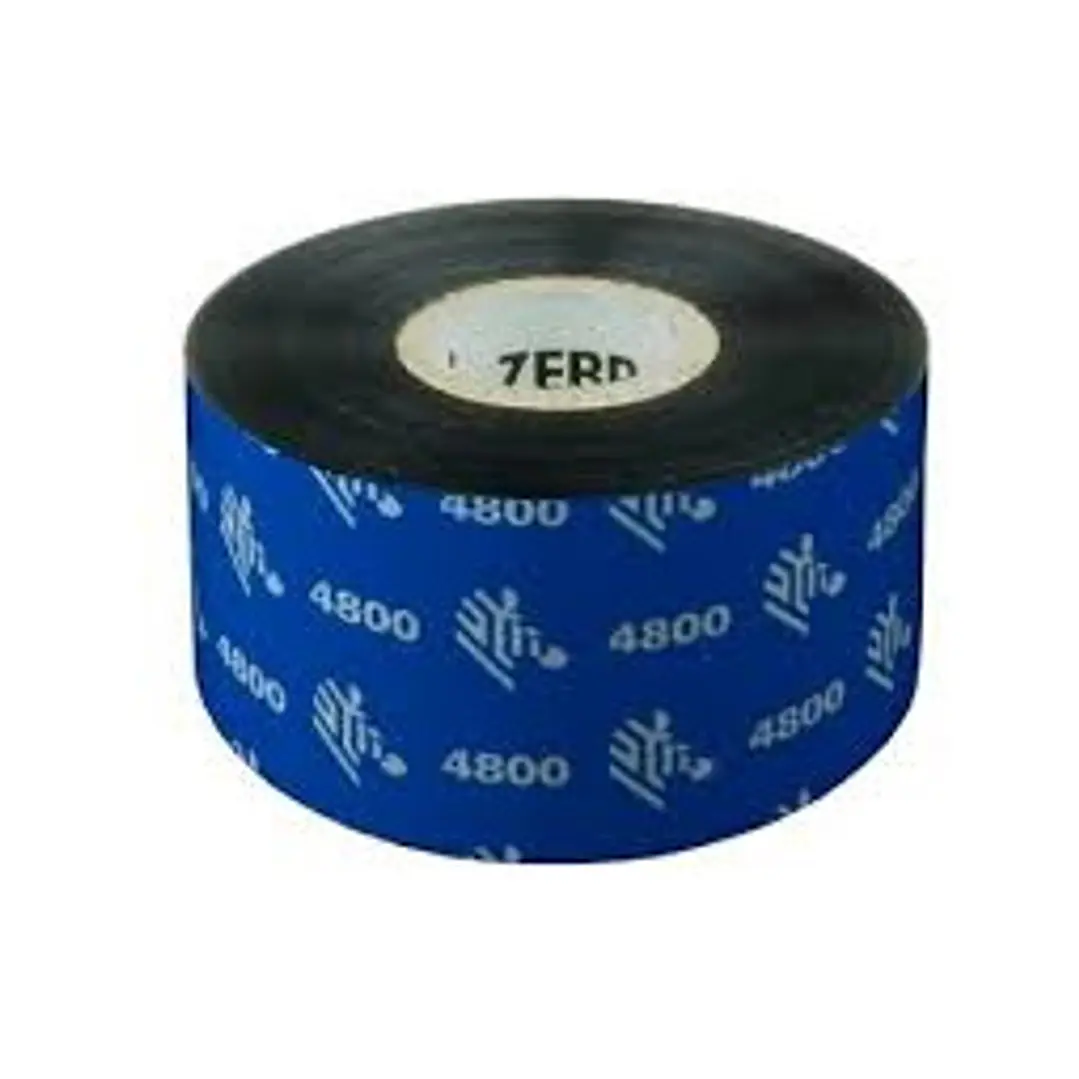 Zebra 4800 Pack de 12 Cintas de Transferencia Termica Original Negro - Resina - Ancho 40mm, Longitud 450m 1