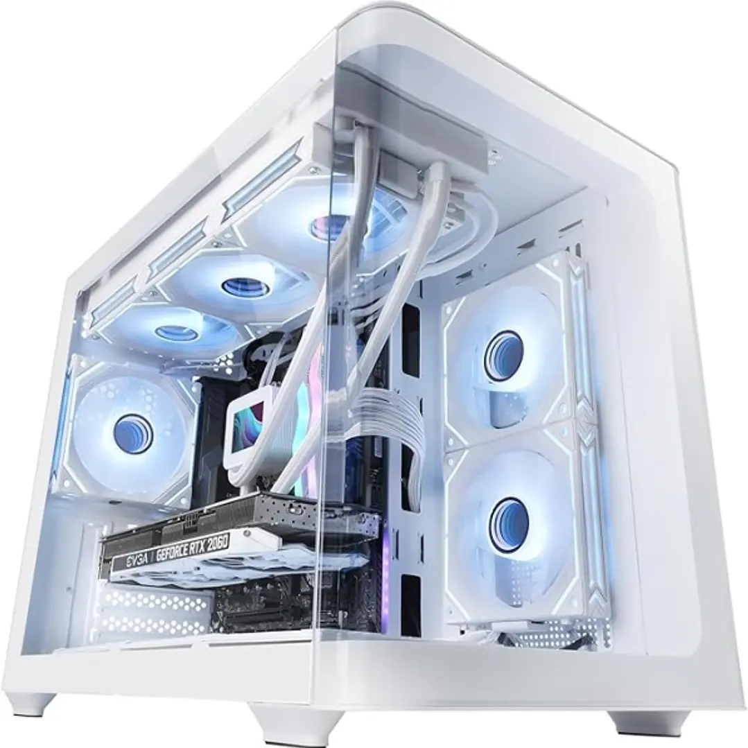 Mars Gaming MC-FUSIONM Minitorre Ultracompacta - Soporte MicroATX/Mini-ITX - Cristal Templado Curvo Continuo - Soporte para Refrigeracion Liquida - 5  1