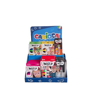 Carioca Mask Up Expositor con 32 Packs de Maquillaje para Fiestas Surtidos