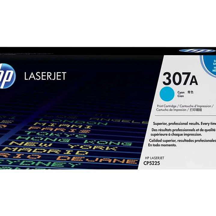 HP CE741A Cyan Cartucho de Toner Original - 307A 1