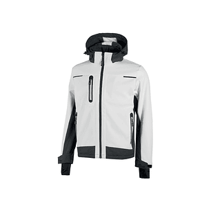 Upower Space Chaqueta Softshell Impermeable - Talla 4XL - Transpirable, a Prueba de Viento, Forro Micropolar, Capucha Desmontable, Bolsillos Avanzados
