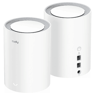 Cudy AX3000 Pack de 2 Sistemas WiFi 6 Mesh AX3000 2.5G Dual Band - Admite Ancho de Banda de 20/40/80/160MHz - 1x Puerto LAN 10/100/1000Mbps, 1x Puerto