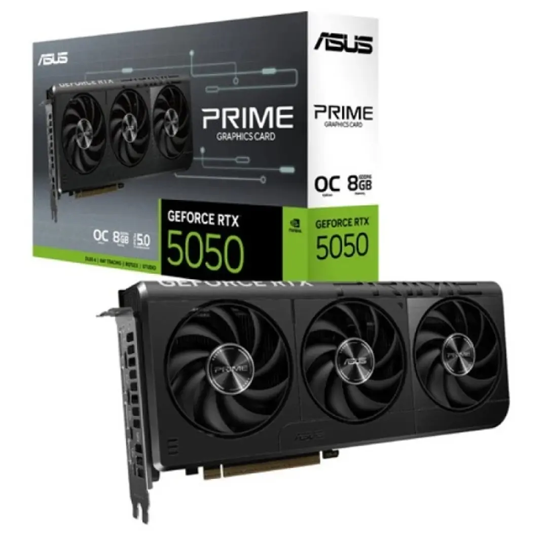 Asus GeForce PRIME RTX 5050 OC Edition Tarjeta Grafica 8GB GDDR6 Reflex 2 RTX AI DLSS4 1