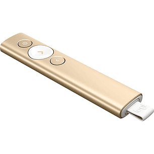 Logitech Spotlight Presentador Inalambrico - Radio de Accion 30m - Vibracion - Color Oro