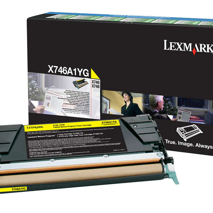 Lexmark X746/X748 Amarillo Cartucho de Toner Original - X746A1YG 1
