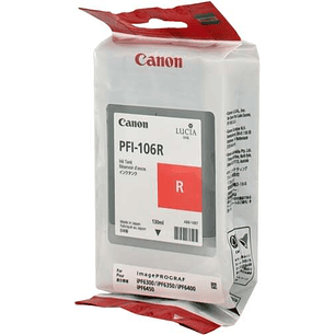 Canon PFI106 Rojo Cartucho de Tinta Original - PFI106R/6627B001
