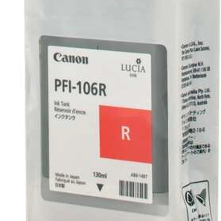 Canon PFI106 Rojo Cartucho de Tinta Original - PFI106R/6627B001 1