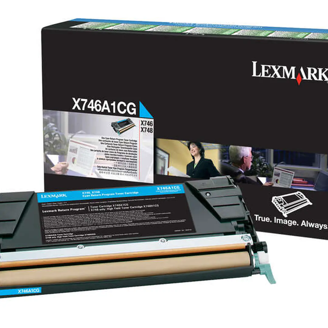 Lexmark X746/X748 Cyan Cartucho de Toner Original - X746A1CG 1