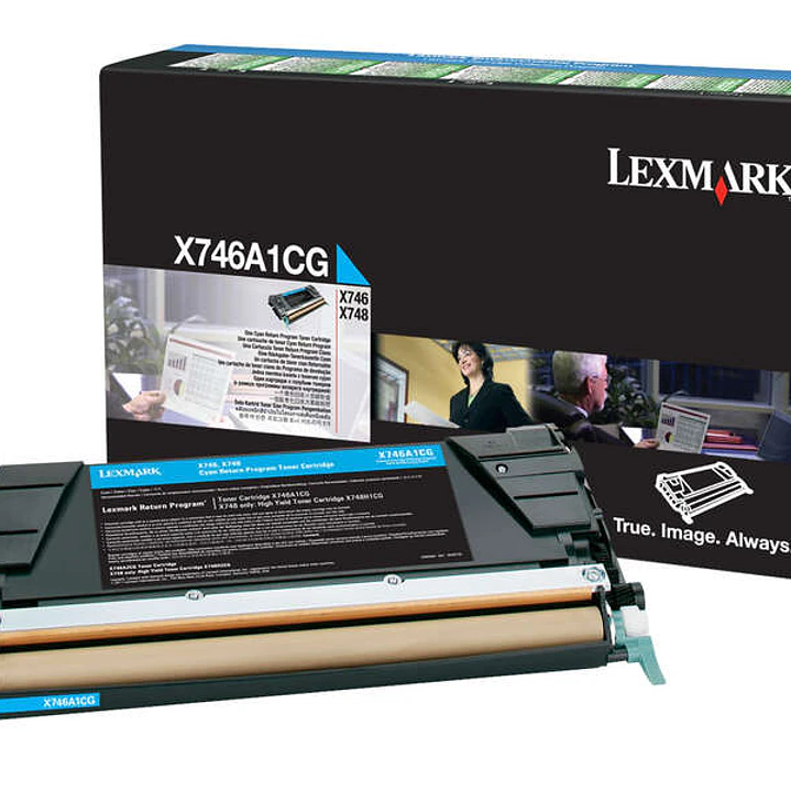 Lexmark X746/X748 Cyan Cartucho de Toner Original - X746A1CG 1