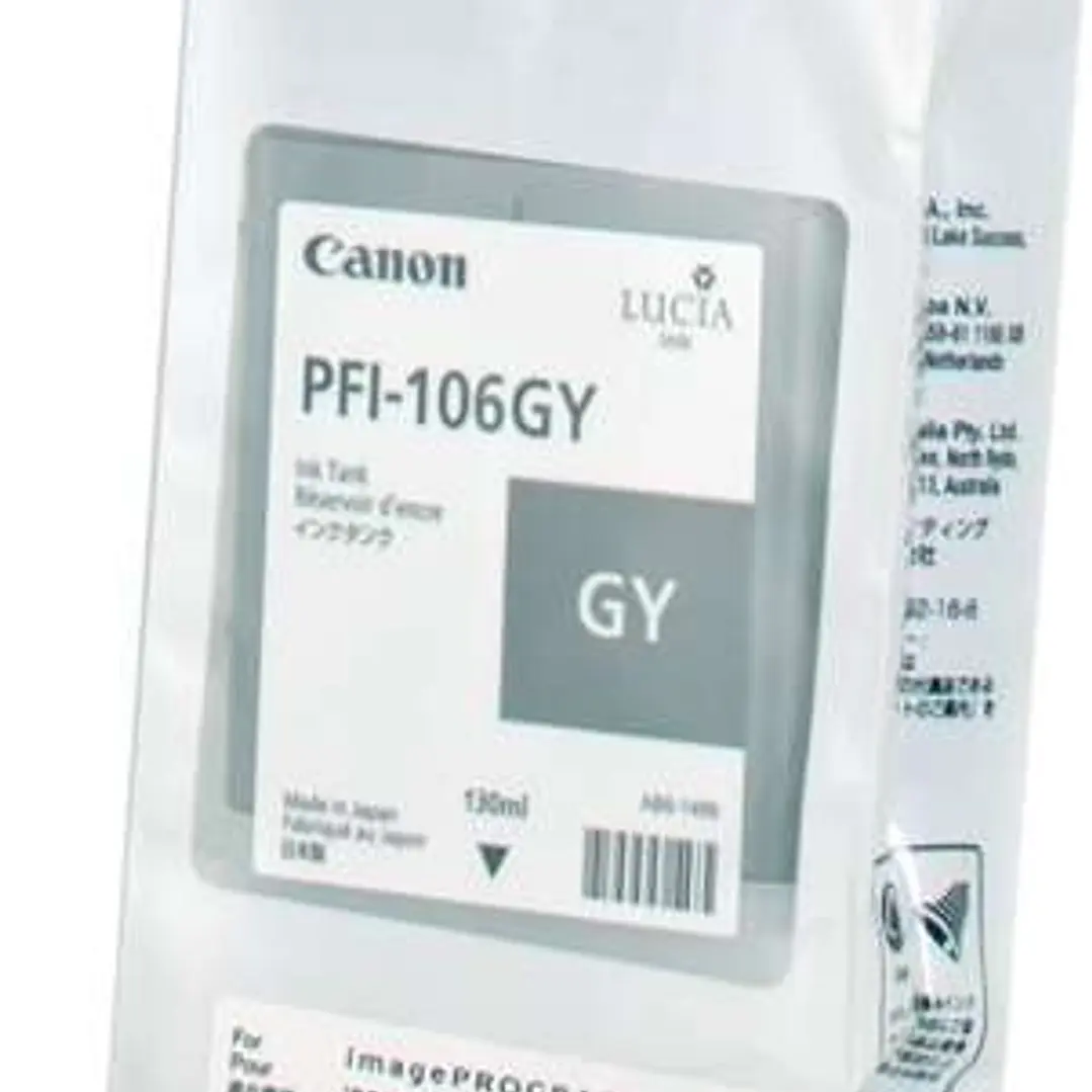 Canon PFI106 Gris Cartucho de Tinta Original - PFI106GY/6630B001 1