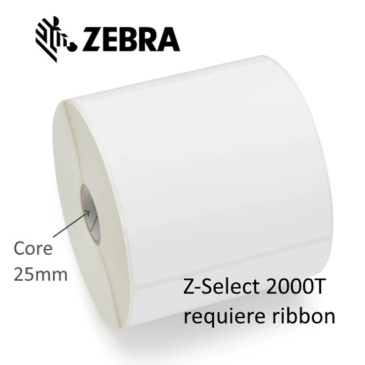 Zebra Z-Select 2000T Pack de 12 Rollos de Etiquetas Transferencia Termica Originales 57x51 mm - 1.370 Unidades por Rollo - 3007202-T 1