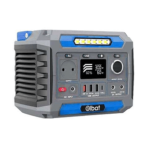 Elbat Generador de Energia Portatil - 300W - Bateria de Litio 78.000Mah - Display LED - Carga Solar - Accesorios Incluidos - Puertos de Salida USB y D