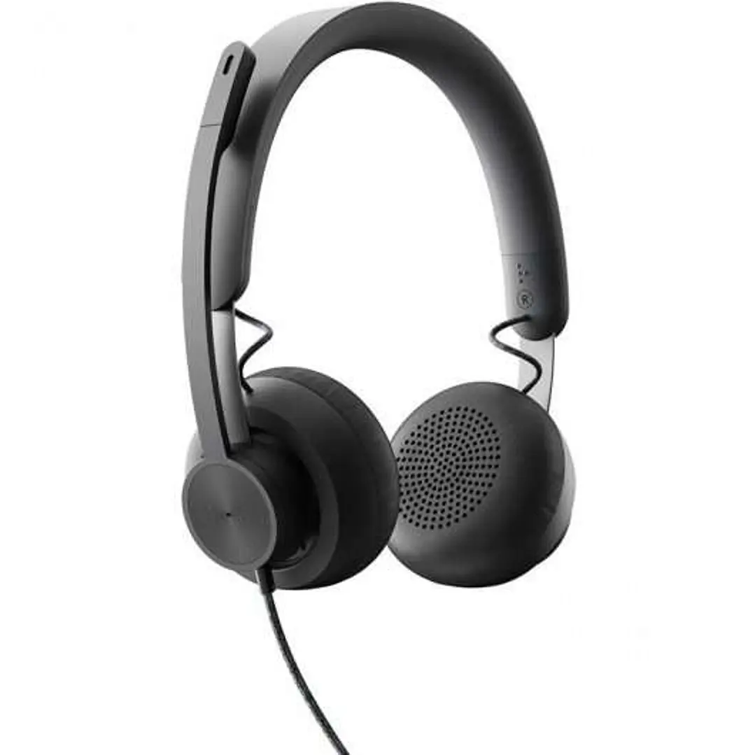 Logitech Zone Wired MS Teams Auriculares con Microfono Plegable USB-C - Diadema Ajustable - Almohadillas Acolchadas - Controles en Cable - Cable Trenz 1