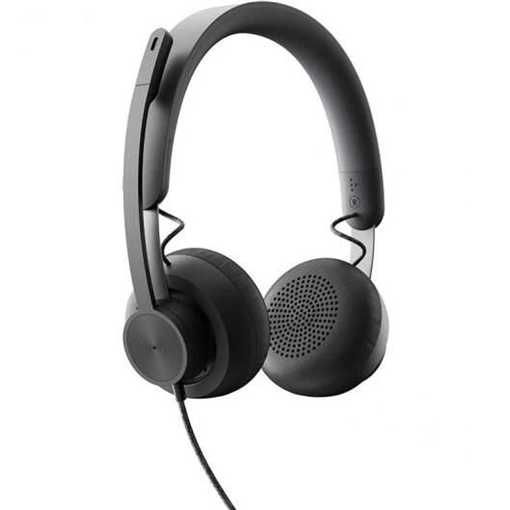 Logitech Zone Wired MS Teams Auriculares con Microfono Plegable USB-C - Diadema Ajustable - Almohadillas Acolchadas - Controles en Cable - Cable Trenz 1