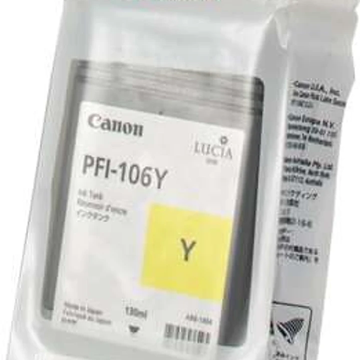 Canon PFI106 Amarillo Cartucho de Tinta Original - PFI106Y/6624B001 1