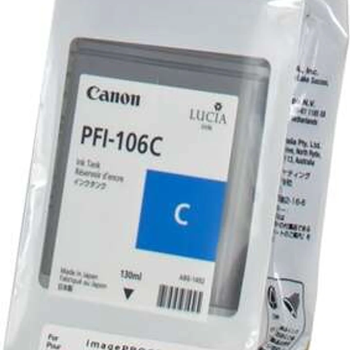 Canon PFI106 Cyan Cartucho de Tinta Original - PFI106C/6622B001 1