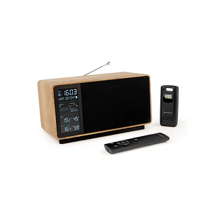 Thomson Altavoz Bluetooth con Estacion Meteorologica y Radio FM - Potencia Musical 50W - Pantalla Retroiluminada - Sonda Exterior Inalambrica - Color 
