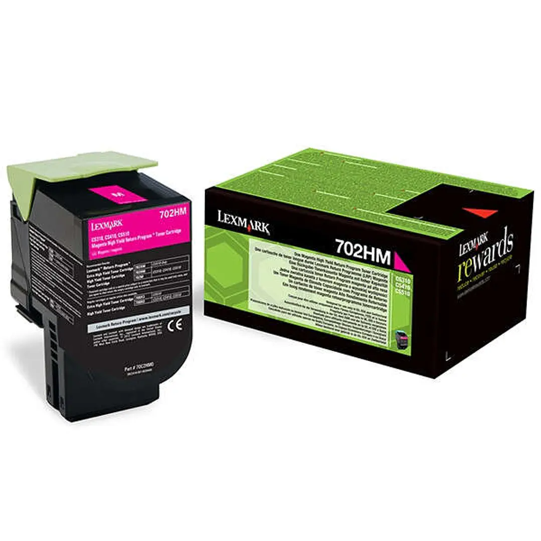 Lexmark CS310/CS410/CS510 Magenta Cartucho de Toner Original - 70C2HM0/70C2HME/70C0H30/702HM 1