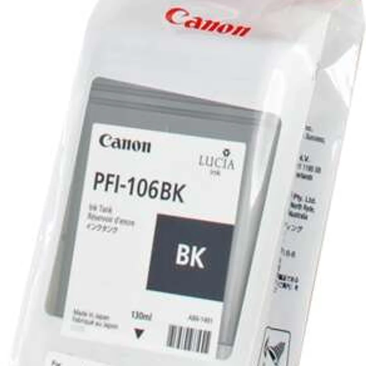 Canon PFI106 Negro Cartucho de Tinta Original - PFI106BK/6621B001 1