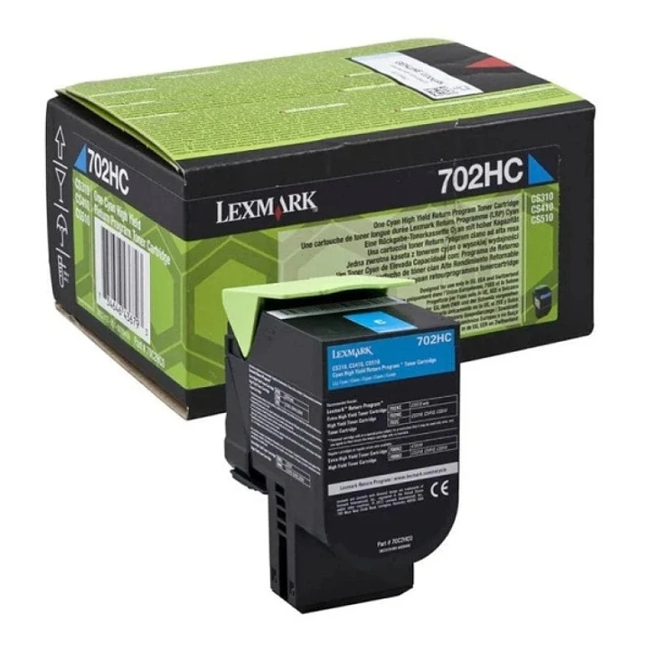 Lexmark CS310/CS410/CS510 Cyan Cartucho de Toner Original - 70C2HC0/70C2HCE/70C0H20/702HC 1