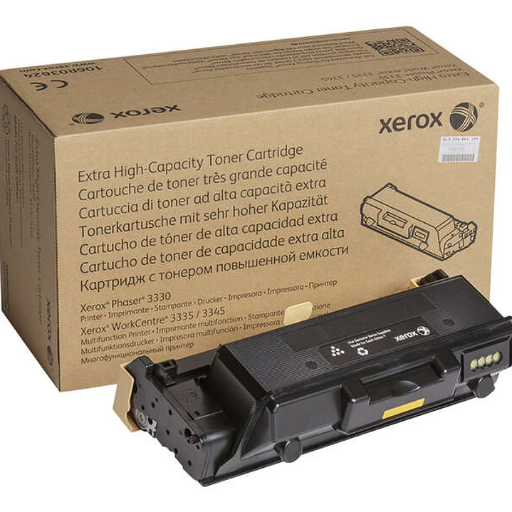 Xerox Phaser 3330VDNI/WorkCentre 3335VDNI/3345VDNI Negro Cartucho de Toner Original - 106R03624 1