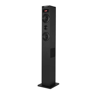 NGS Sky Charm 2.1 Torre de Sonido Bluetooth 80W - Mando a Distancia - Pantalla LED - USB, Radio FM, Aux In y Entrada Optica TV - Carcasa de Madera