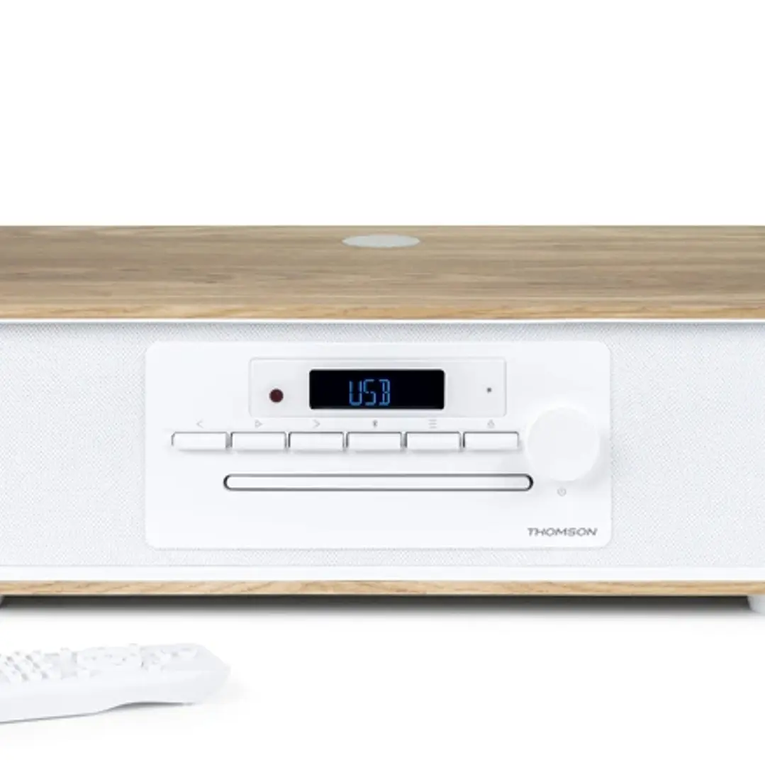 Thomson MIC300IBT Micro Cadena 60W Bluetooth 5.0 - Reproductor de CD, Radio FM, Reproductor USB (MP3) - Funcion de Carga Inalmbrica - Mando a Distanci 1