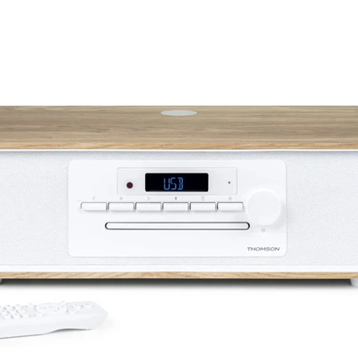 Thomson MIC300IBT Micro Cadena 60W Bluetooth 5.0 - Reproductor de CD, Radio FM, Reproductor USB (MP3) - Funcion de Carga Inalmbrica - Mando a Distanci 1