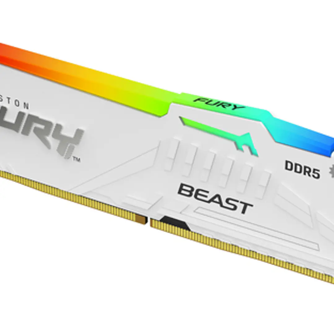 Kingston Fury Beast RGB Memoria RAM DDR5 6000MT/s 16GB 1.4V CL30 DIMM - Color Blanco 1
