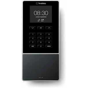 Timemoto TM-616 Terminal de Fichar con RFID - hasta 200 Empleados - Gestion Completa de Horarios y Presencia - Almacena hasta 10.000 Registros - Confi