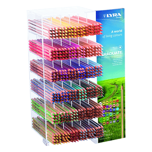 Lyra Graduate Expositor con 432 Lapices de Colores - Hexagonal - Color Negro