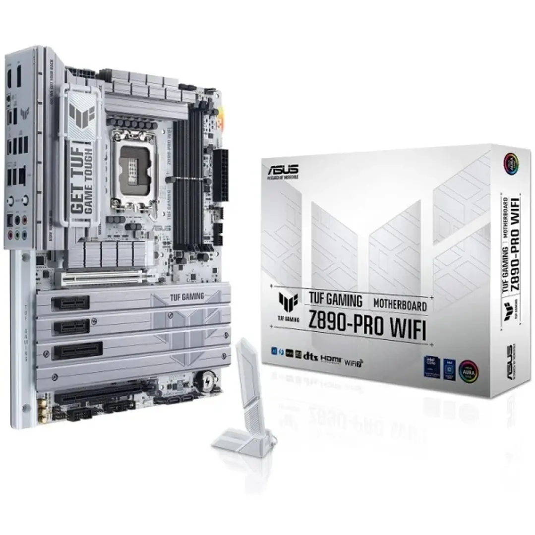 Asus TUF Gaming Z890-PRO WIFI Placa Base LGA 1851 - WiFi 7, Bluetooth, HDMI, DisplayPort, 4x DDR5, 4x SATA III, 4x M.2, PCIe 4.0 y 5.0, Thunderbolt, U 1