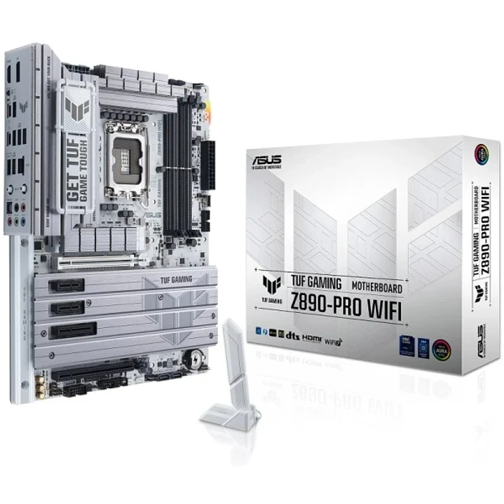 Asus TUF Gaming Z890-PRO WIFI Placa Base LGA 1851 - WiFi 7, Bluetooth, HDMI, DisplayPort, 4x DDR5, 4x SATA III, 4x M.2, PCIe 4.0 y 5.0, Thunderbolt, U 1