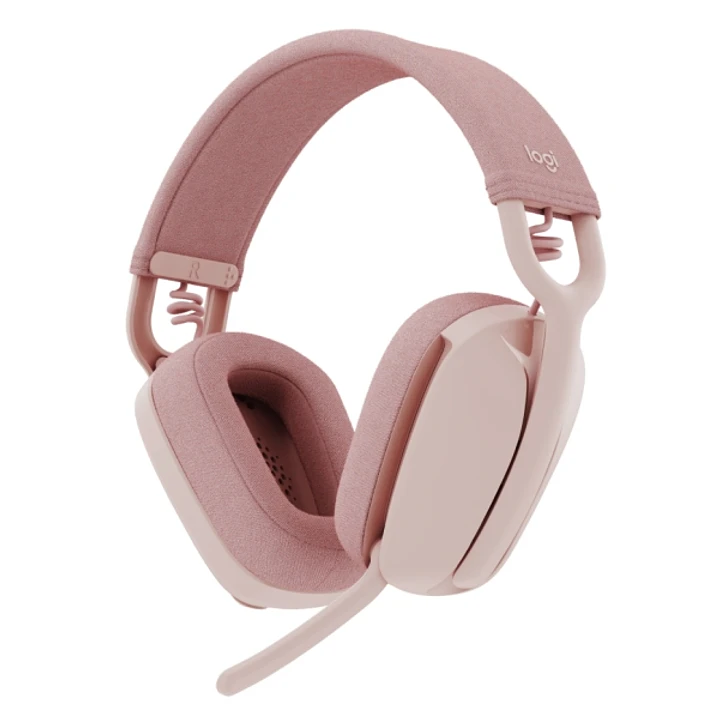 Logitech Zone Vibe 100 Auriculares Inalambricos - Bluetooth 5.2 - Alcance 30 metros - 2 Microfonos - Color Rosado 1