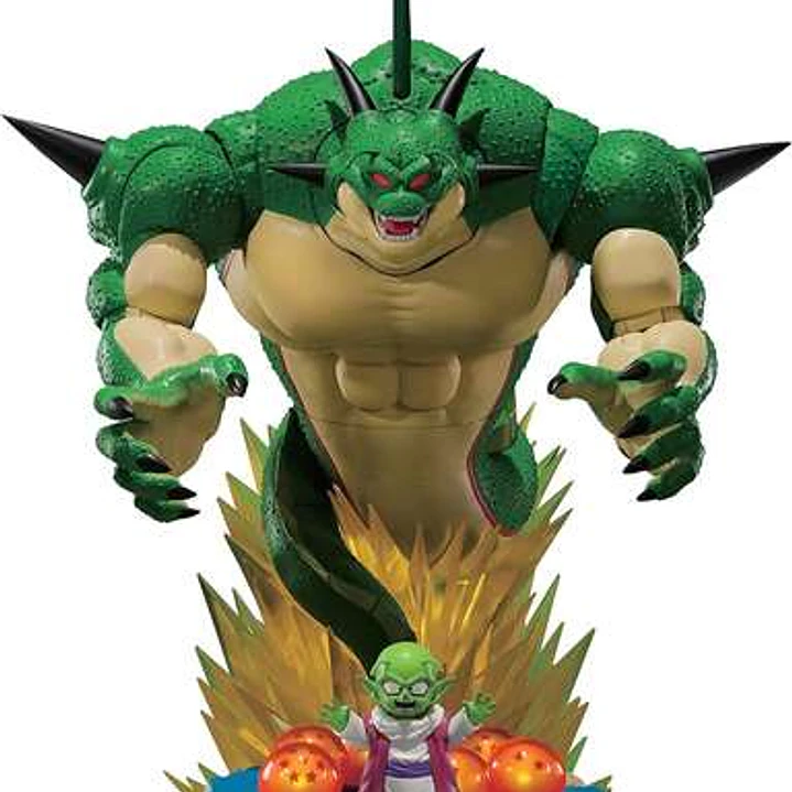 Tamashii Nations SH Figuarts Dragon Ball Z Set Luminoso Porunga y Dende - Manos Intercambiables - Lector NFC Integrado en el Soporte - Iluminacion y S 1