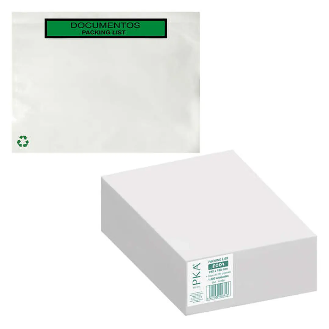 Dohe ECO Caja de 1000 Sobres Autoadhesivos para Envio de Documentos 240x180mm - Packing List Especial Envios 1