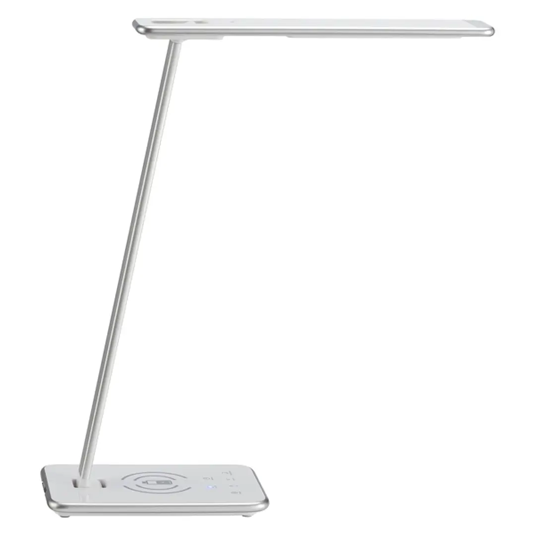 Unilux Lampara de Escritorio LED Jazz - Iluminacion LED de Bajo Consumo - Diseño Moderno y Elegante - Brazo Flexible para Ajustar la Luz - Color Gris  1