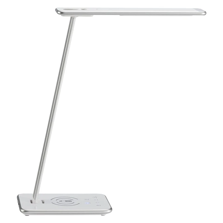 Unilux Lampara de Escritorio LED Jazz - Iluminacion LED de Bajo Consumo - Diseño Moderno y Elegante - Brazo Flexible para Ajustar la Luz - Color Gris  1