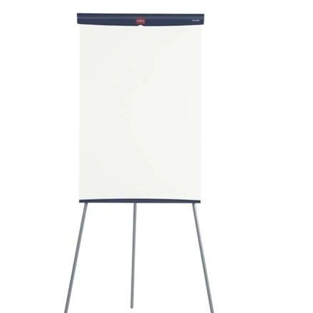 Nobo Pizarra Caballete Basico de Acero 680x1840mm - Superficie Magnetica - Bandeja para Rotuladores - Color Blanco 1