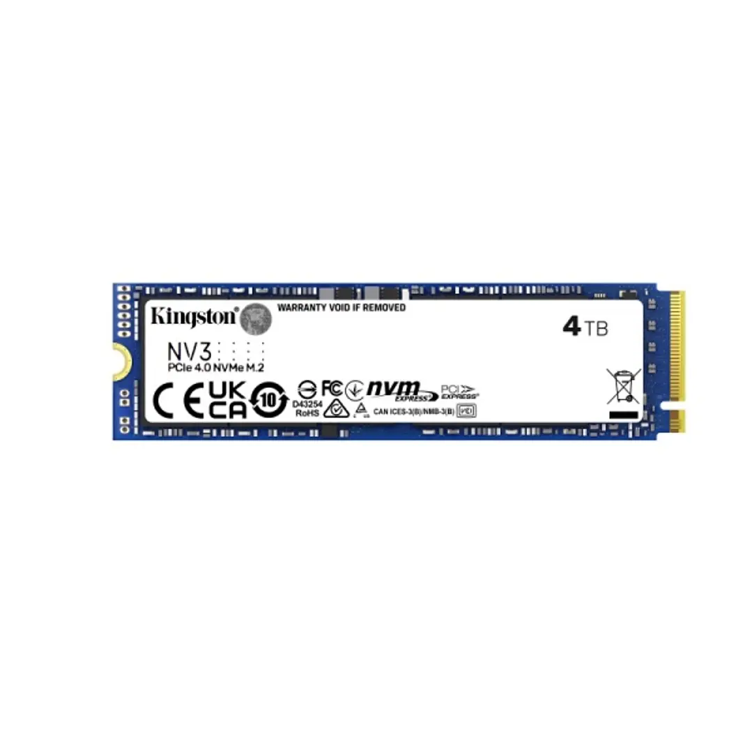 Kingston NV3 Disco Duro Solido SSD M2 2280 4TB PCIe 4.0 NVMe 3D NAND 1