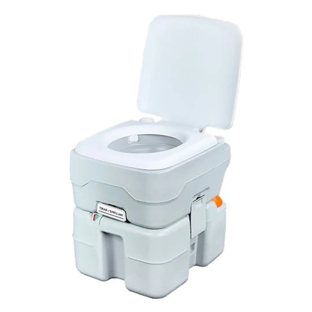 Muvip Inodoro Quimico Portatil 20 Litros con Nivel - Color Blanco 1