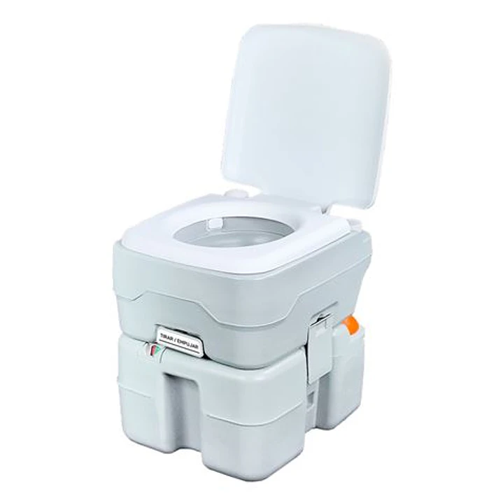 Muvip Inodoro Quimico Portatil 20 Litros con Nivel - Color Blanco 1