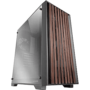 Mars Gaming MC-WOODC Caja Torre ATX - Ventilador FDB de 120mm - Panel de Cristal Cromado - Soporta Refrigeracion Liquida hasta 360mm - 7 Ranuras de Ex