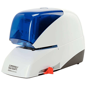 Rapid Grapadora Electrica Supreme R5050E - 50 Hojas - Carga de Cartucho - Duradera - Blanco/Azul