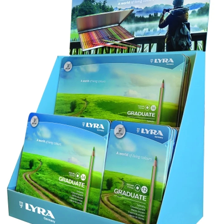 Lyra Graduate Expositor Lapices de Colores - Hexagonal - Color Negro 1