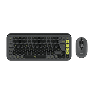 Logitech Pop Icon Combo Pack Inalambrico Teclado Multimedia + Raton - Bluetooth - Autonomia Teclado 36 Meses - Raton 24 Meses - Color Grafito y Verde