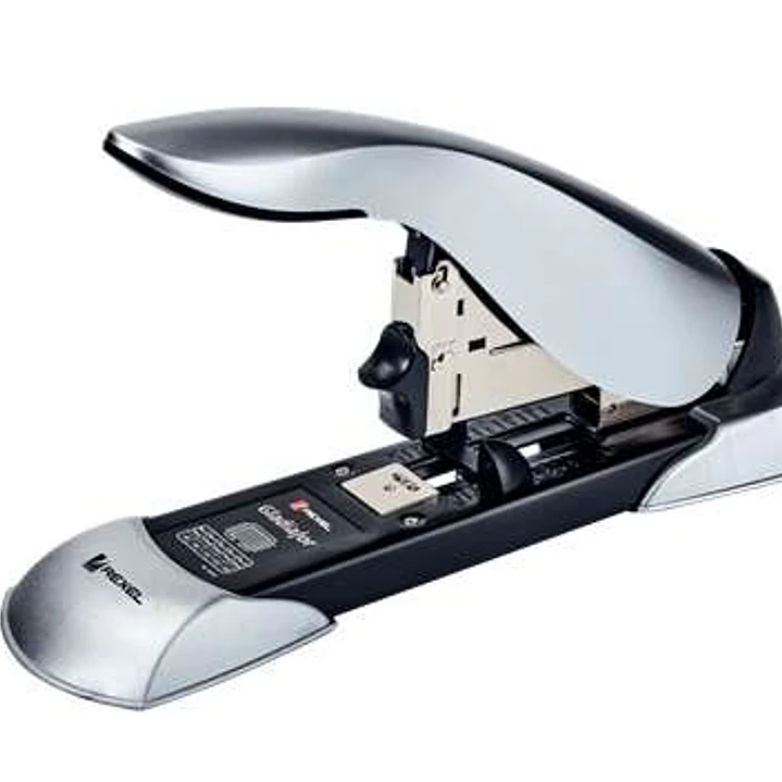 Rexel Gladiator Grapadora de Gruesos - Hasta 160 Hojas - Guia de Papel Incorporada - Para Grapas 23/8-20mm - Color Plata 1