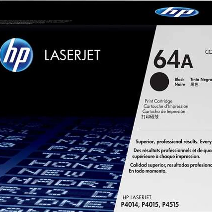 HP CC364A Negro Cartucho de Toner Original - 64A 1