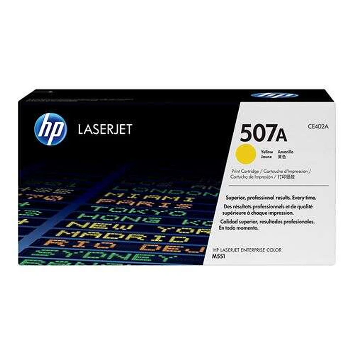 HP CE402A Amarillo Cartucho de Toner Original - 507A 1