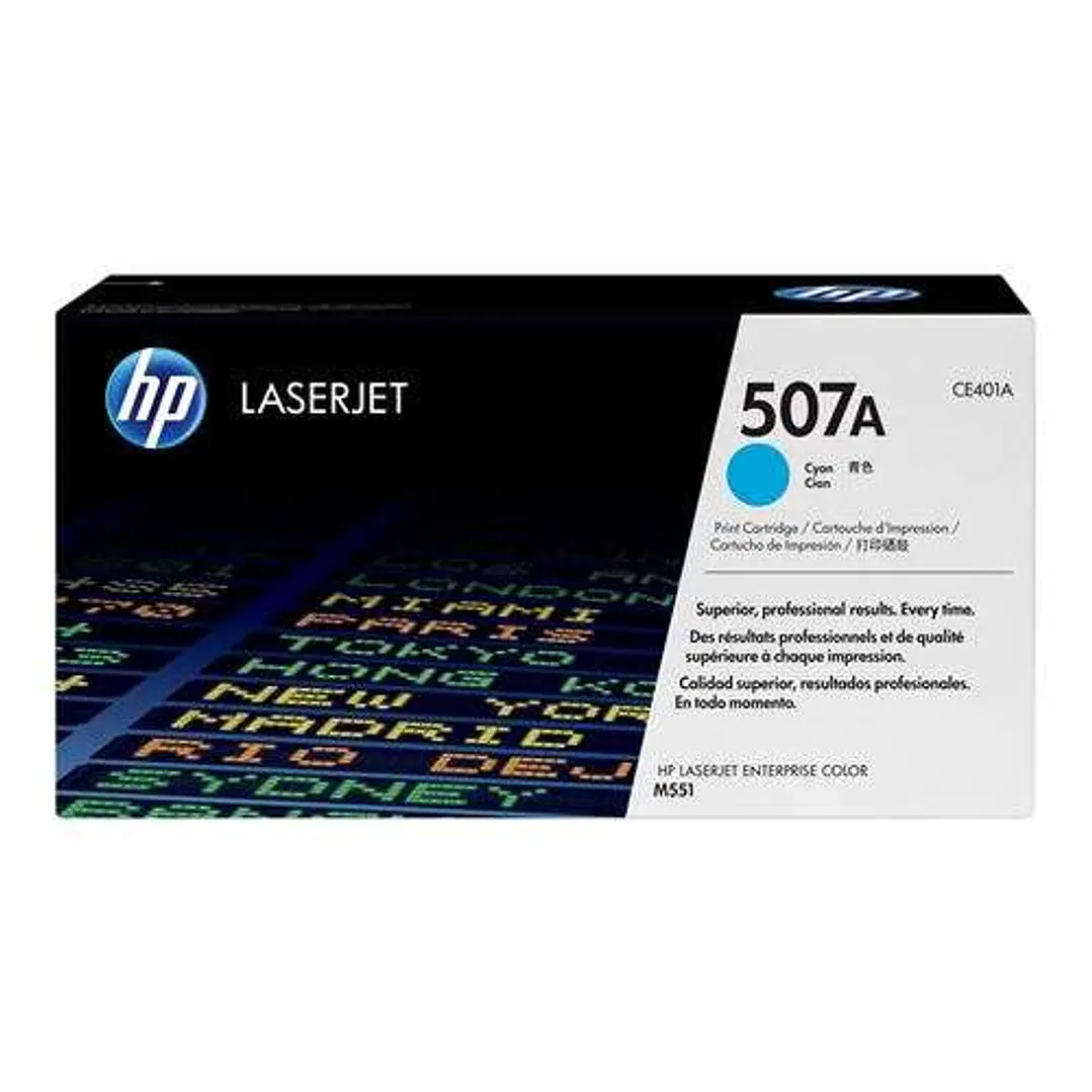 HP CE401A Cyan Cartucho de Toner Original - 507A 1